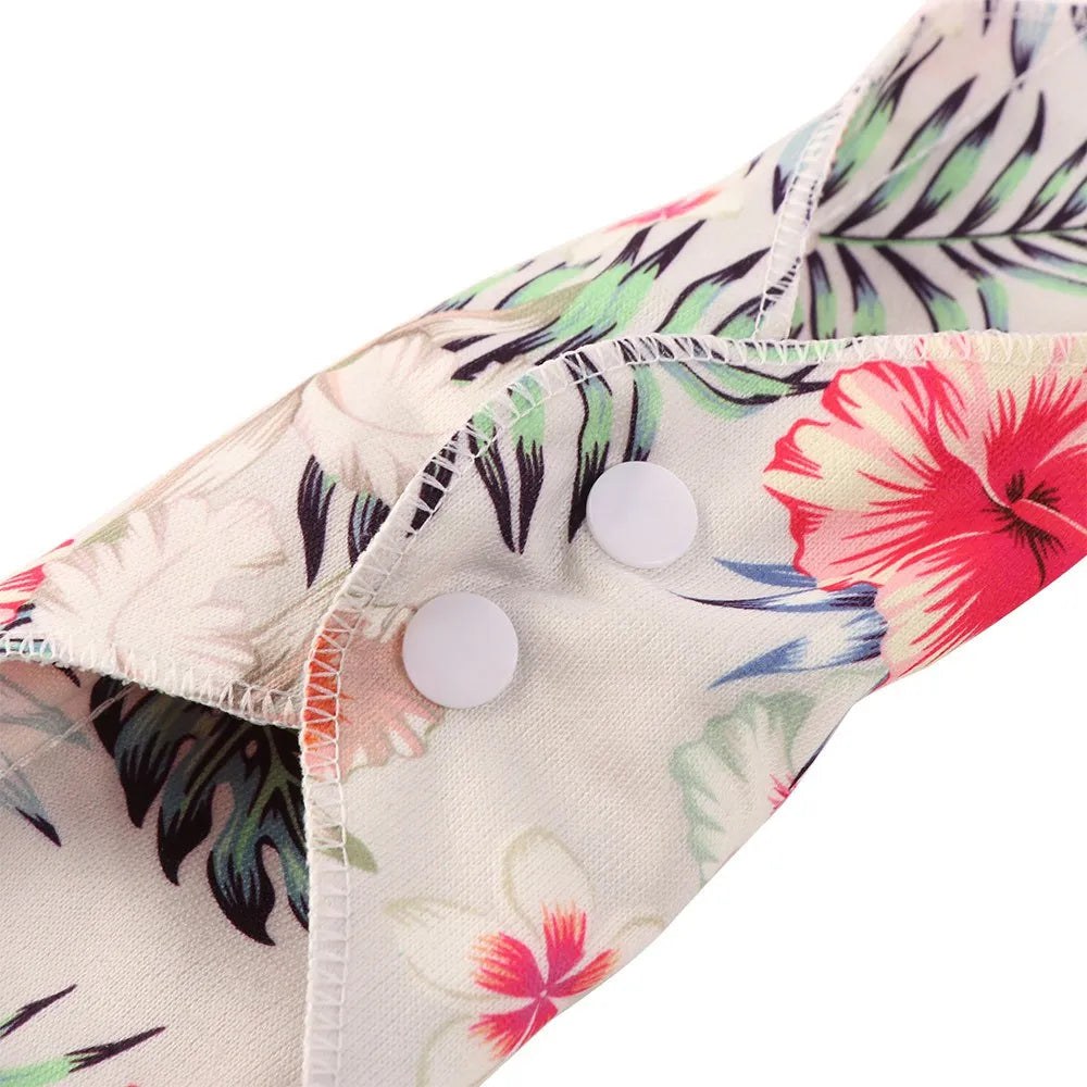 5Pcs Graphene Reusable Sanitary Pads Leak Proof Fast Absorbent Menstrual Cloth Pads Anti-Slip Soft Washable Sanitary Napkins