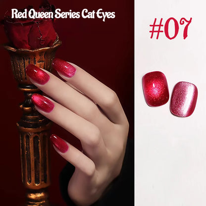 MN 12ML 1-21PCS Hot Selling Red through Half the Sky Cat Eye Nail Polish New Whitening Glass Bead Cat Eye Nail Polish Nail Art