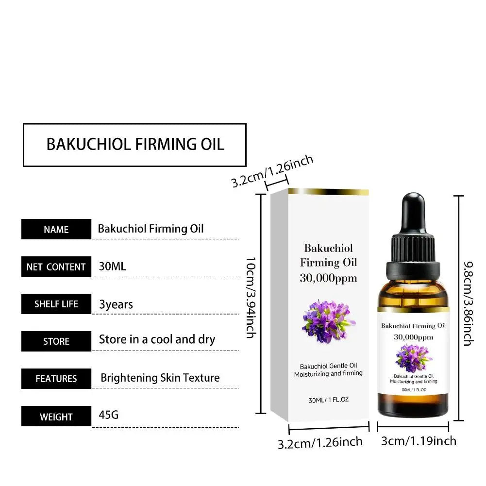 Natural Bakuchiol Facial Oil Deep Nourishing Elasticity Repair Skin Serum Hydrating Brightening Anti Wrinkle Skin Care 30ml