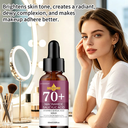 JUINHOU Niacinamide Hyaluronic Acid Face Serum Firms Deeply Hydrates Brightens Skin Improves Skin Elasticity for All Skin Types