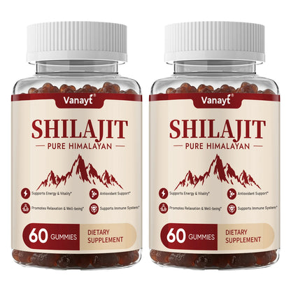 3000mg Shilajit Mineral Gummies Supports Natural Vitality Mental Wellness Balanced Mood For Daily Health 60 Count