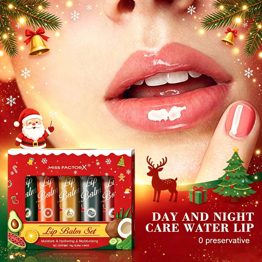 5 Piece Colored Lipstick Set - 5 Fragrance, Natural Finish, Moisturizing Lip Care, Lasting, Suitable for All Skin Types