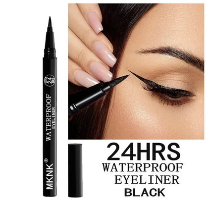 1/3Pcs Waterproof and Sweat-Proof Black Matte Eyeliner Pencil Long-Lasting Smudge-Proof Eye liner Suitable for Heavy Eyes Makeup