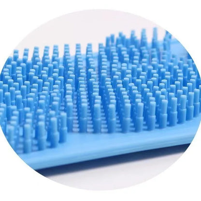 23" Silicone Back Scrubber for Shower - Double-Sided Exfoliating Brush with Handle, Deep Cleansing Body Tool for Men Women