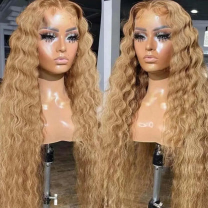 27 Honey Blonde Wig Human Hair 13x6 Hd Lace Frontal Wig Deey Wave Lace Front Wig 13x4 Honey Blonde Human Hair Wigs  250 Density