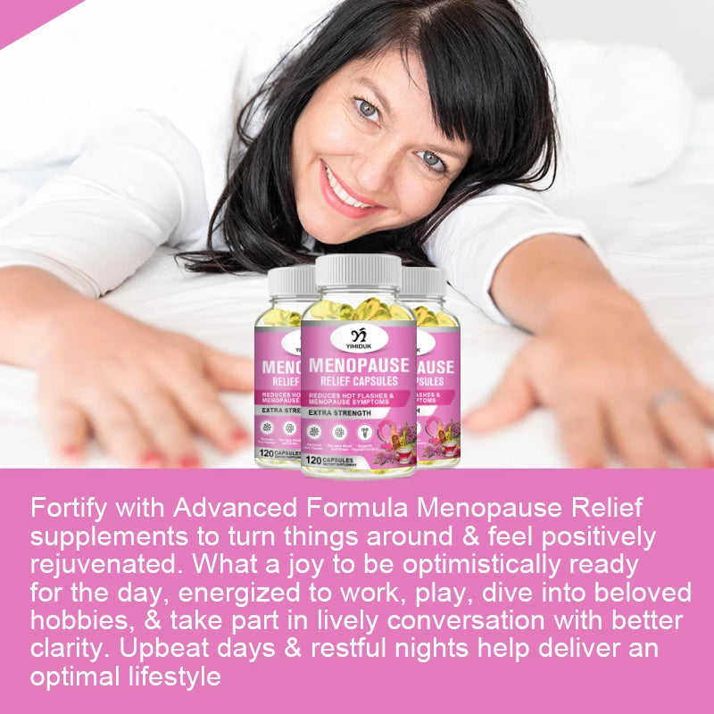 Buy 1 Get 1 Free! Best Menopause Relief Capsules, Support Reduces Hot Flashes & Night Sweats, Mood Balance & Better Sleep, Vegan