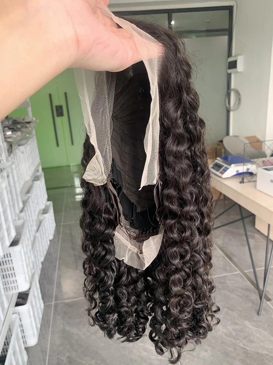 22 24 inch Water Wave 100% Human Hair 13x4 Lace Front Wig Raw Vietnamese 5x5 Glueless Transparent Lace Wigs Curly Pre Plucked