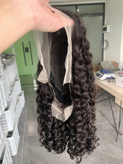 22 24 inch Water Wave 100% Human Hair 13x4 Lace Front Wig Raw Vietnamese 5x5 Glueless Transparent Lace Wigs Curly Pre Plucked