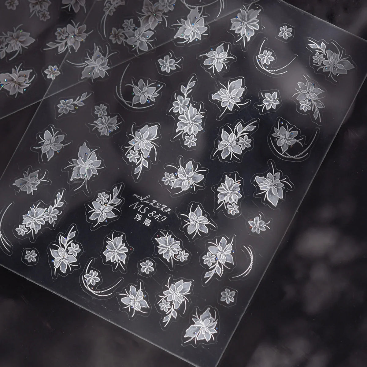 Cute Winter Cartoon Christmas Tree 5D Nail Sticker Snowman Rabbit Bow Pearl Wreath Cake Snowflake Star Self‑Adhesive Nail Decal