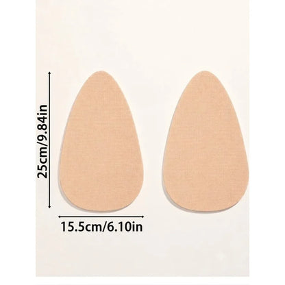 2pcs Teardrop-Shaped Invisible Adhesive Push-Up Bra Pads, Strapless Apricot Breast Lift Covers with Comfortable Support