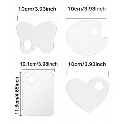 2Pcs Transparent Acrylic Makeup Palette Liquid Foundation Mixing Cream Manual Cosmetic Beauty Makeup Mixer Beauty Tool