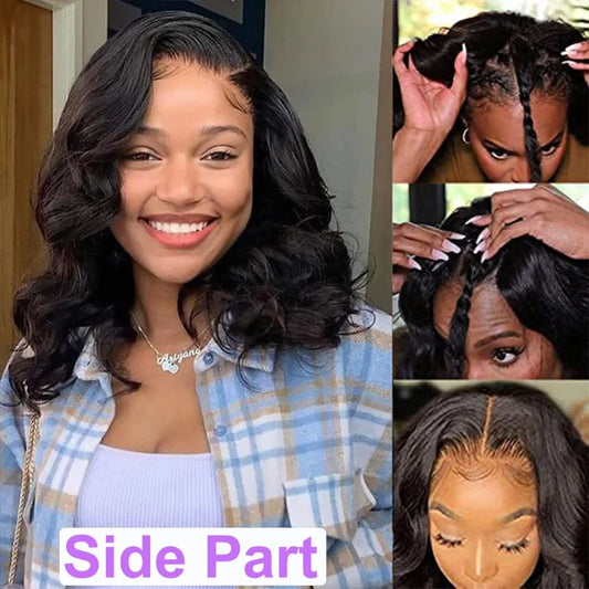 Bob Wigs Human Hair Body Wave 8-16in V Part Wigs for Black Women Upgrade U Part Human Hair Wig Glueless Lace Wigs Short Bob