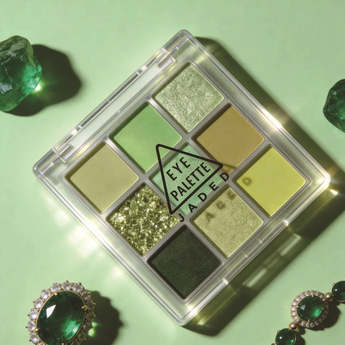 9 Colors Eyeshadow Palette Matte Mint Green Waterproof Lasting Pearlescent Shimmer Forest Eyeshadow Powder Eyes Makeup Cosmetics