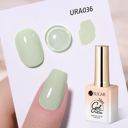 UR SUGAR 15ml Gel Nail Polish Neon Blue Red Green Pastal Nude UV/LED Soak Off No Wipe Nail Gel Polish Suitable For Summer Autumn