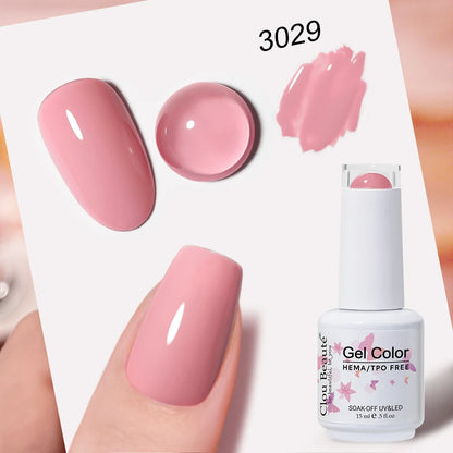 Clou Beaute 15ml Nail Gel Polish Vernis Semi Permanent UV Soak off Varnish Tpo Free Nail Polish Nail Art Gel Lacquer