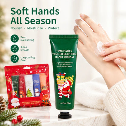 Christmas Hand Cream Set Moisturizing Hydrating Kit Plant Fragrance Nourishing Repair Anti Dry Cracked Hands Skin Care for Women Girls Holiday Xmas Winter Beauty Travel Size Mini Stocking Stuffers Christmas Gift Box