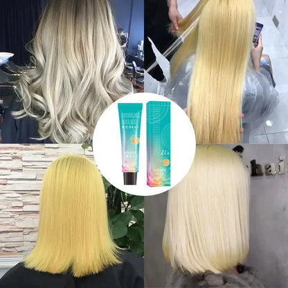 9 Degrees Natural White Gold Fading Paste Tasteless Hair Bleaching Agent Long Lasting Easy to Wash Decolor Cream