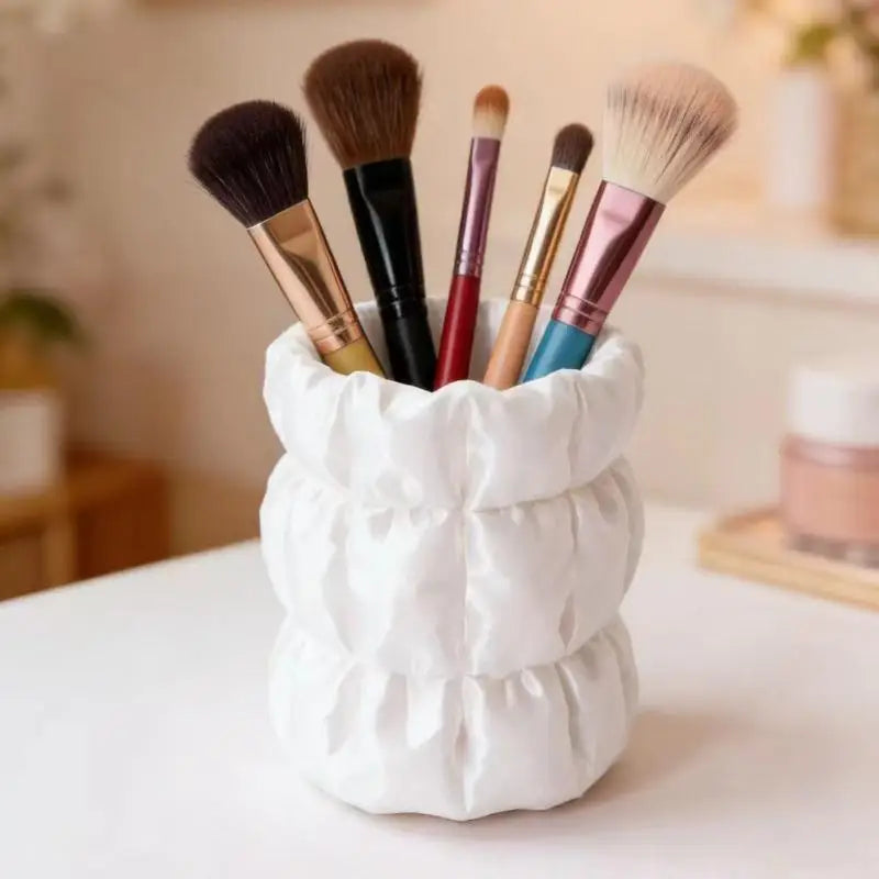 Makeup Brush Storage Tube, Elegant Facial Makeup Tool Storage Rack, Home Storage Rack Makeup Brush Bucket