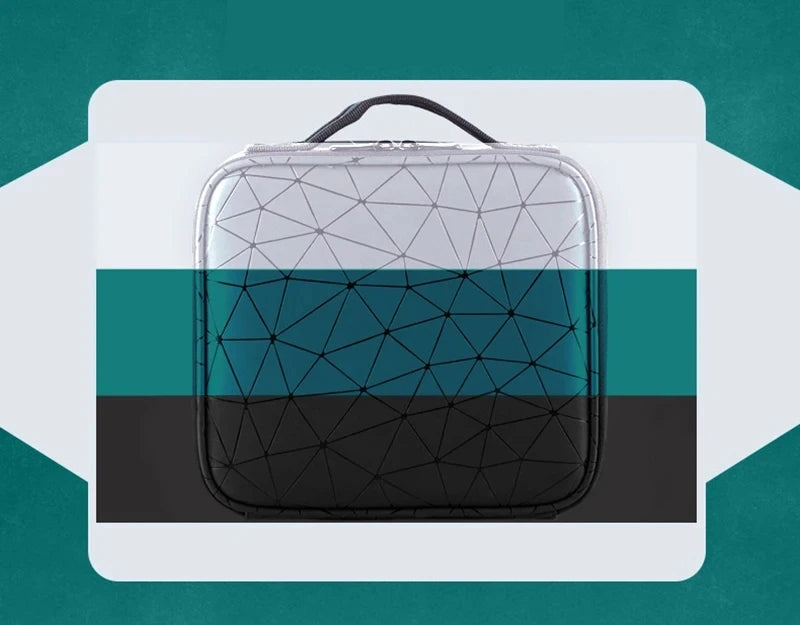 New PU Leather Cosmetic Bag For Women Professional Makeup Case Travel Toiletry Makeup Bag Beauty Nail ToolBox Make Up Handbag