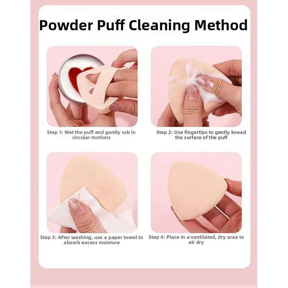 Deep Clean Makeup Brush Cleaner Soap Quick-Dry Heart Shape Cosmetic Sponge Cleaner Reusable with Silicone Mat Beauty Tool Washer