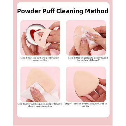 Deep Clean Makeup Brush Cleaner Soap Quick-Dry Heart Shape Cosmetic Sponge Cleaner Reusable with Silicone Mat Beauty Tool Washer