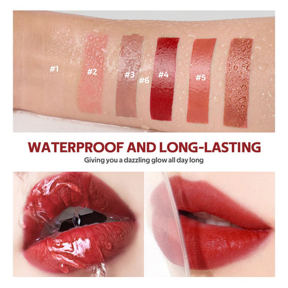 Christmas Lip Gloss Set Waterproof Long-Lasting Moisturizing Lip Skincare Lip Glaze Set Ideal Festive Holiday Christmas Gift