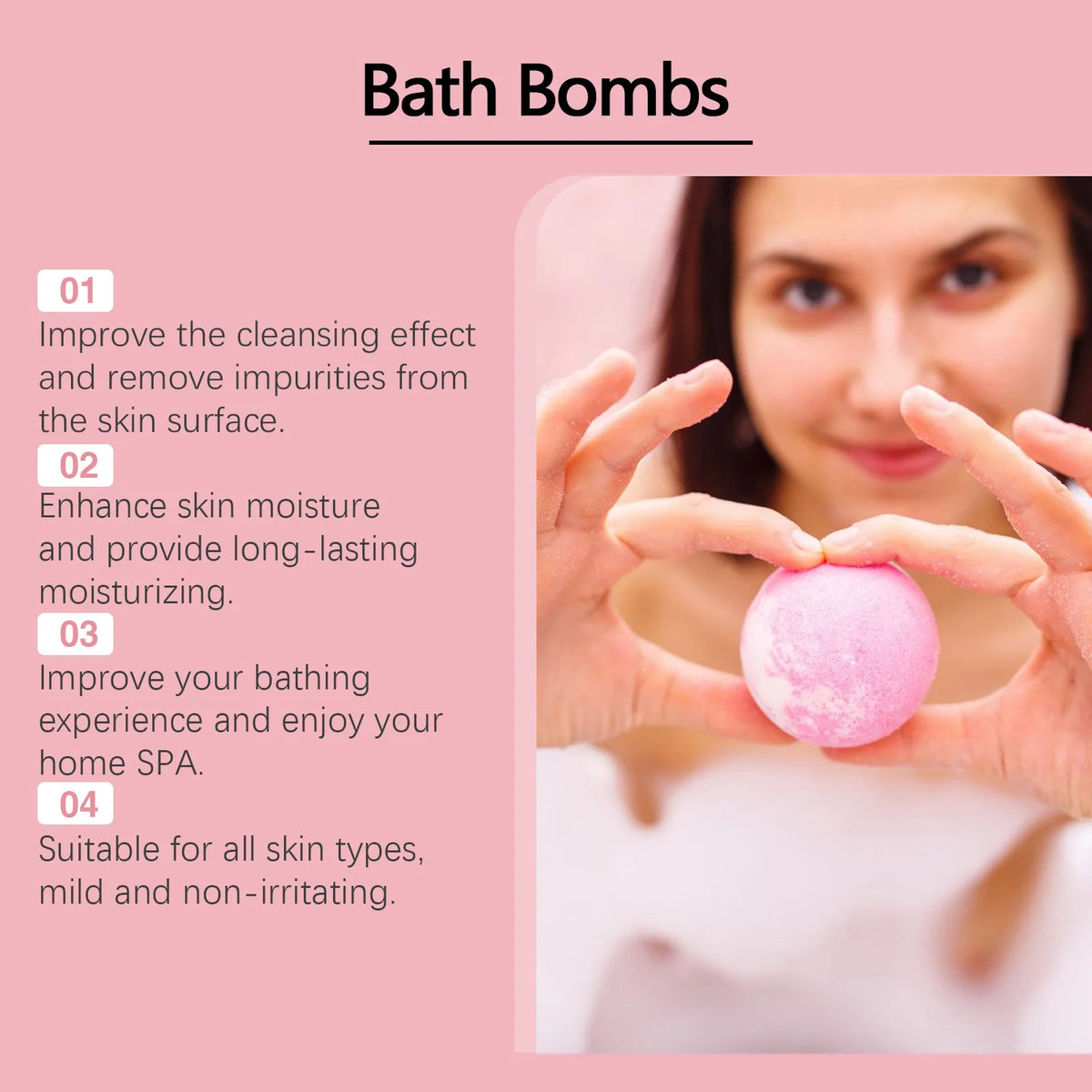 Festive Christmas Bath Bombs Gift Set Rich Foam Long Lasting Fragrance Gentle Cleansing Moisturizing Skin Relaxing Home Spa Bath