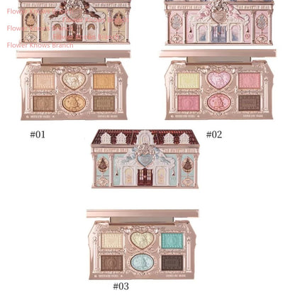 Flower Knows SWEETIE BEAR COLLECTION 6-Color Eye Shadow Palette Makeup Long Lasting Matte Shimmer Finish Eyeshadow Powder