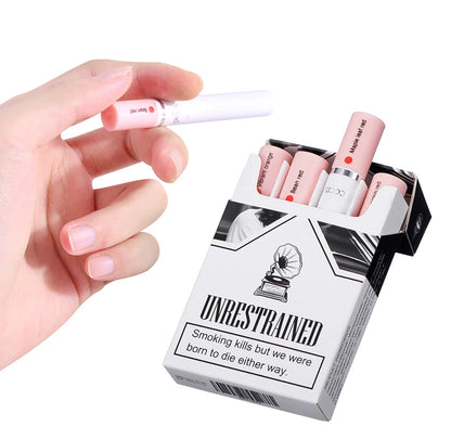 4 Pcs Cigarette Lipstick Set Matte Lip Gloss Long Lasting Waterproof Nude Lip Tint Lip Stick Tube Cosmetics Christmas Gift