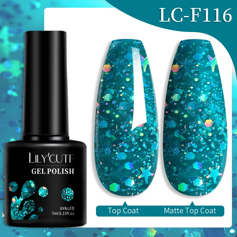 LILYCUTE 7ML 3 IN 1 Platinum Cat Magnetic Gel Nail Polish Silver Moonlight Magnetic Nail Sparkling Glitter Semi Permanent UV Gel