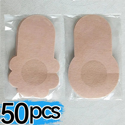 2/50Pcs Self-adhesive Nipple Cover Chest Patch Non-woven Invisible Bra Disposable Sticky Lift Breast Petals Round Flower Pads