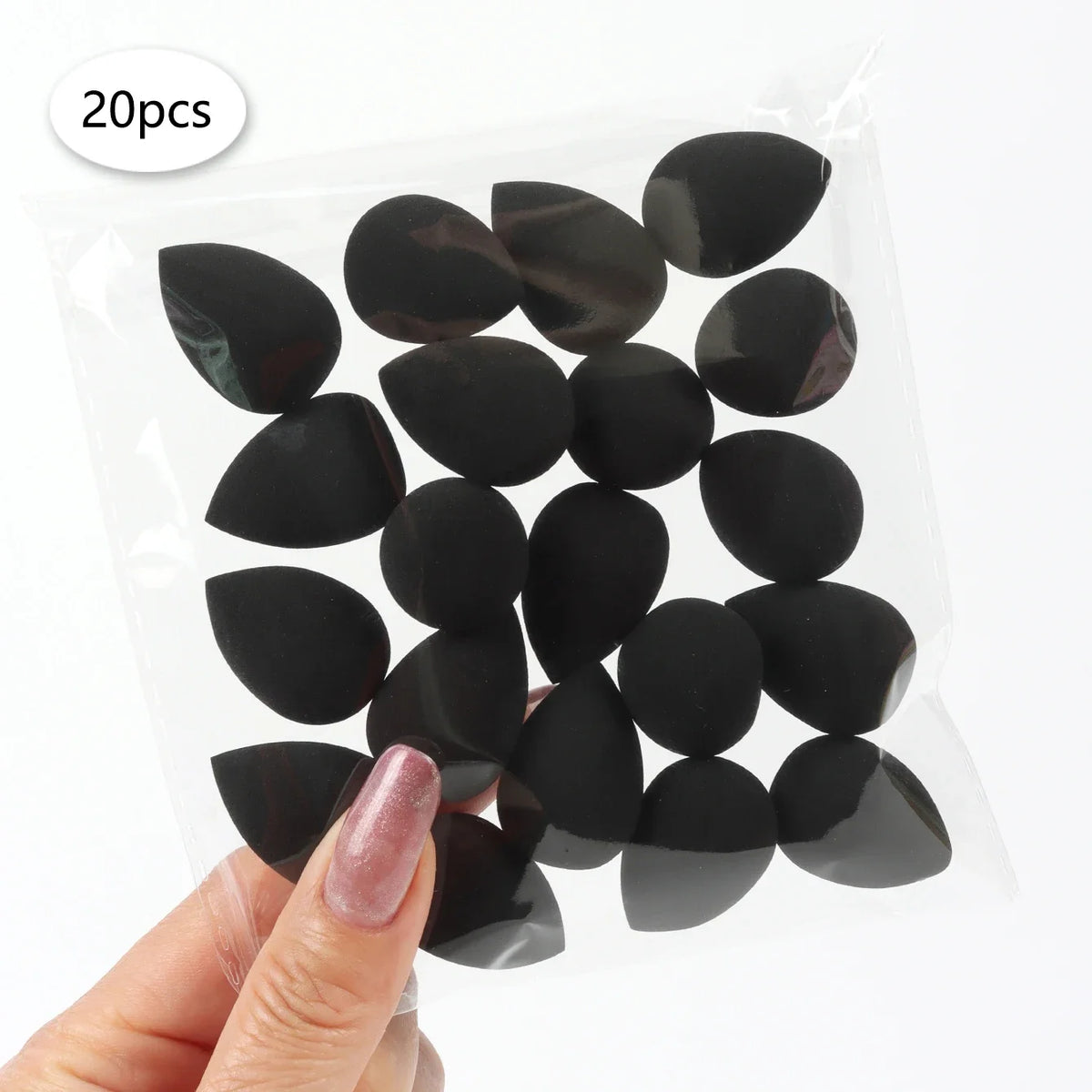20pcs Mini Finger Puff Beauty Cosmetic Foundation Cosmetic Sponge Makeup Blender Suitable for Cream & Powder Concealer