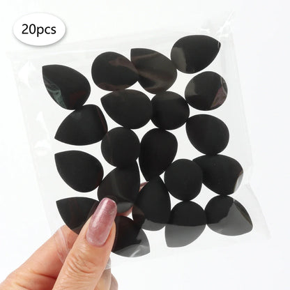 20pcs Mini Finger Puff Beauty Cosmetic Foundation Cosmetic Sponge Makeup Blender Suitable for Cream & Powder Concealer