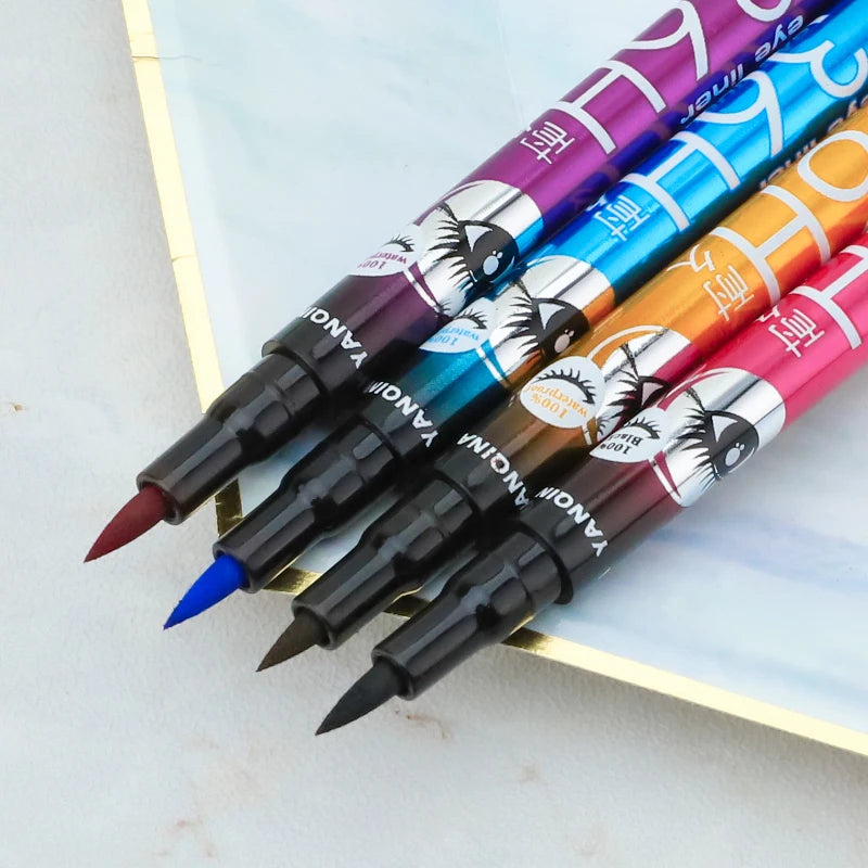 36H Waterproof Liquid Eyeliner Makeup Beauty Cosmetic Eye Liner Pencil Pen Portable Tools Accessories Brown/ Purple/ Black/ Blue