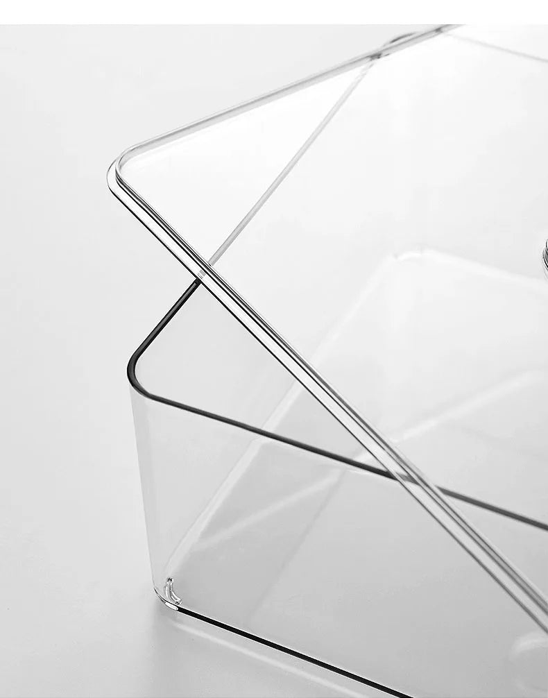 Clear Drawer Organizer Sets Acrylic Box Plastic Storage Box Stationery Makeup Organizer Boxes Transparent Storage Box Bins