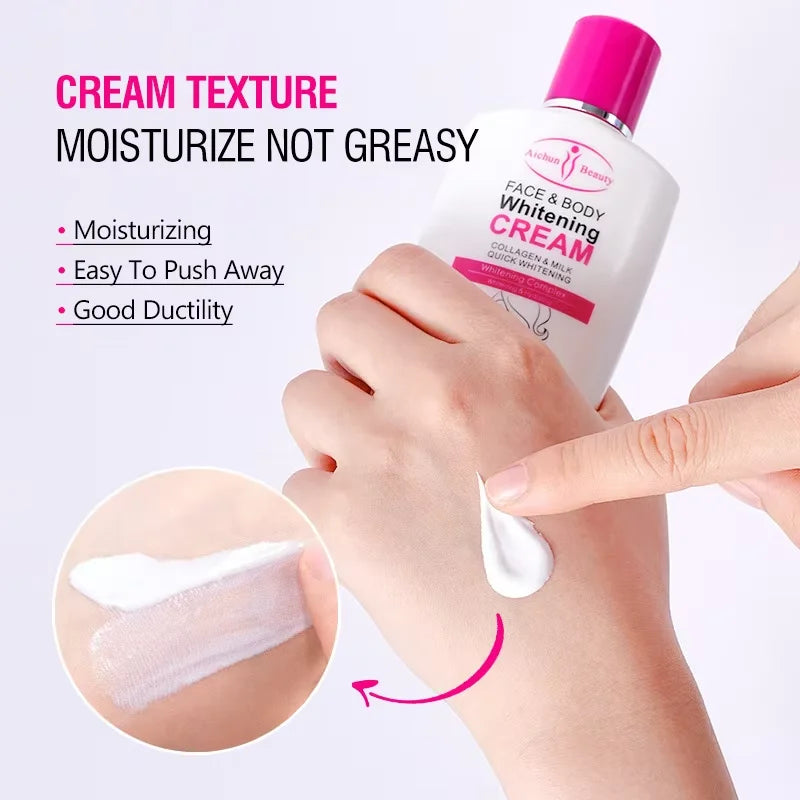 120ml Face Body Bleaching Cream Collagen Face Body Lotion Feminine Improve Dark Skin Gentle Nourishing Dark Skin Care for Women