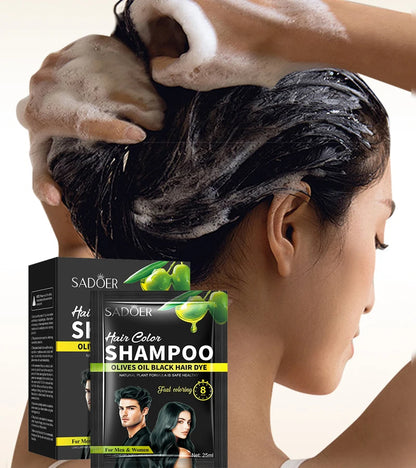 10 Pcs Fast Black Hair Shampoo 15 Mins Fast Become Black Hair Dye Herb Natural Hair Care Restore Colorant Shampoo Hair Care