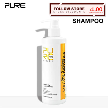 PURC Daily Shampoo Hair Scalp Cleaning Treatment Keratin Post-straightening Shampoo 300ml
