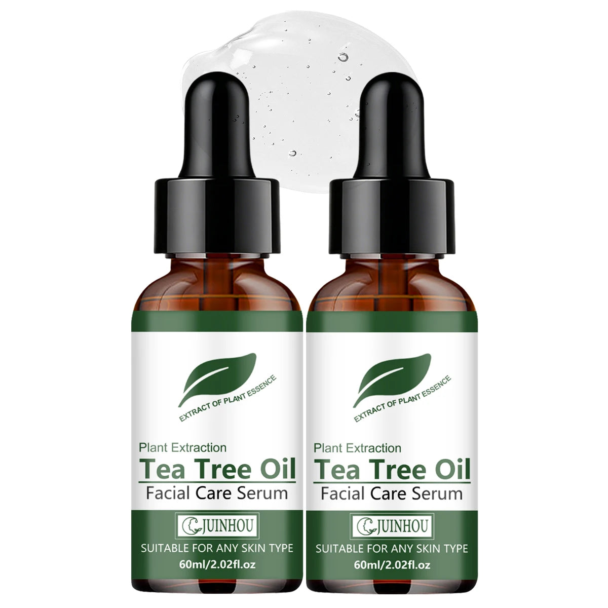 JUINHOU Green Tea Oil Hydration Facial Serum Cleans Brighten Smooth Skin Makes Skin Plump and Elastic Suitable for Everyone