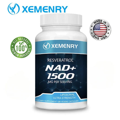 NAD+ Supplements - with Resveratrol - Natural Energy Supplement, Support Cell Health, Anti-aging, Enhance ImmunitySupplements