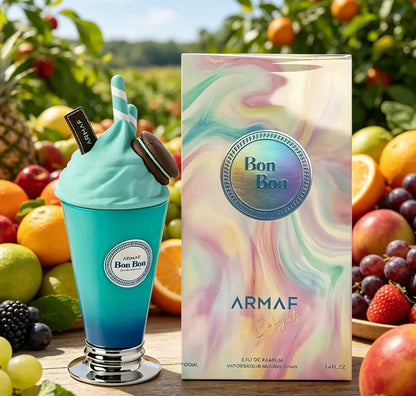 Armaf series four ice cream shaped perfume spray, 3.4oz100ml, flower and fruit flavor, lasting sweet, fresh fragrance, unique high-end bottle gift box, the best choice for gifts