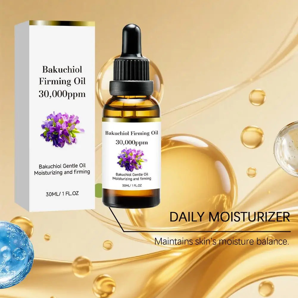 Natural Bakuchiol Facial Oil Deep Nourishing Elasticity Repair Skin Serum Hydrating Brightening Anti Wrinkle Skin Care 30ml