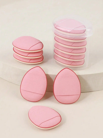 6 Pcs Purple Teardrop Makeup Puff Double Sided Cushion Puff With Storage Box Wet Dry Cosmetic Foundation Sponge