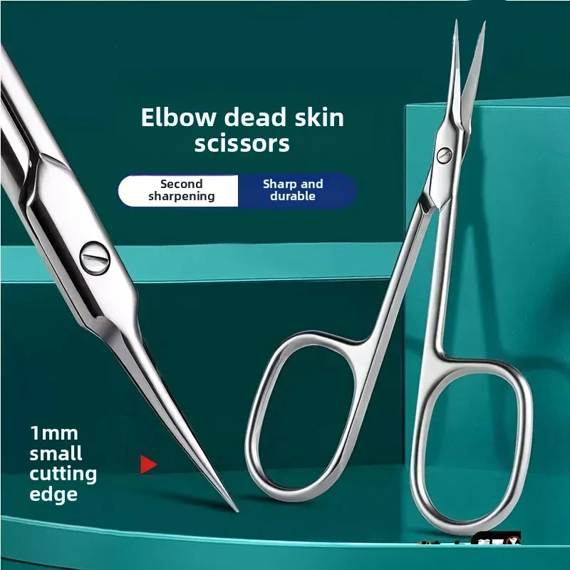 Stainless Steel Cuticle Nippers Ingrown Nail Clippers Curved Eagle Hook Beauty Scissors Manicure Tools Curved Blade Design