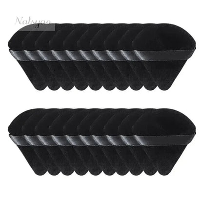 2/5/10/20Pcs Triangle Velvet Powder Puff Mini Face Makeup Sponge Washable Lightweight Cosmetics