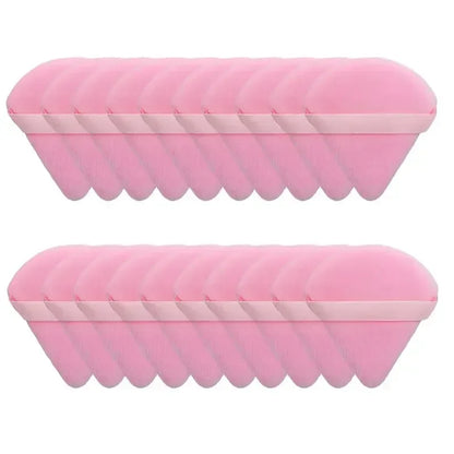 2/5/10/20Pcs Triangle Velvet Powder Puff Mini Face Makeup Sponge Washable Lightweight Cosmetics