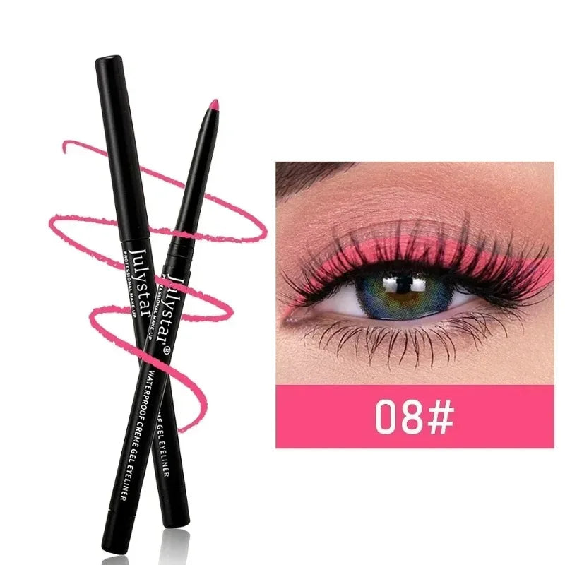 1/3Pcs Waterproof and Sweat-Proof Black Matte Eyeliner Pencil Long-Lasting Smudge-Proof Eye liner Suitable for Heavy Eyes Makeup