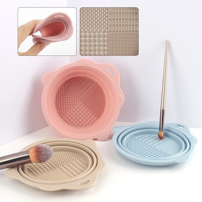 Foldable Scrubbing Silicone Bowl Cosmetic Brush Cleaner Make Up Washing Brush Tool Cleaning Bowl Scrubbe Bowl Beauty Supplies