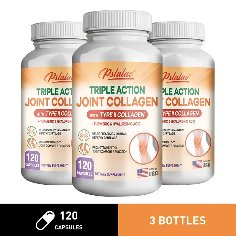Triple Action Joint Collagen with Type II Collagen - Relieve Stress, Control Bone and Joint Inflammation, Enhance Immunity
