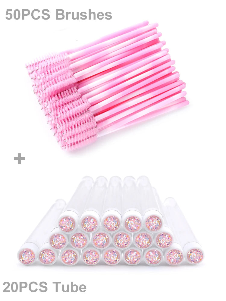 Christmas Eyelash Brush Tube Reusable Eyebrow Brushes Mascara Wand Dust-proof Cleaner Storage Cosmetics Makeup Tools